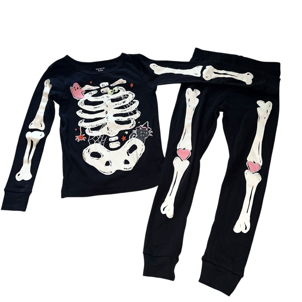 Carter’s 2-pc Glow In The Dark Skeleton Pajama Set | 5T